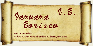 Varvara Borišev vizit kartica